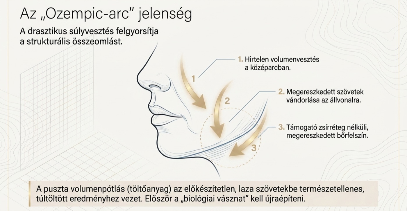 A gyors súlyvesztés felgyorsítja az arc strukturális változását